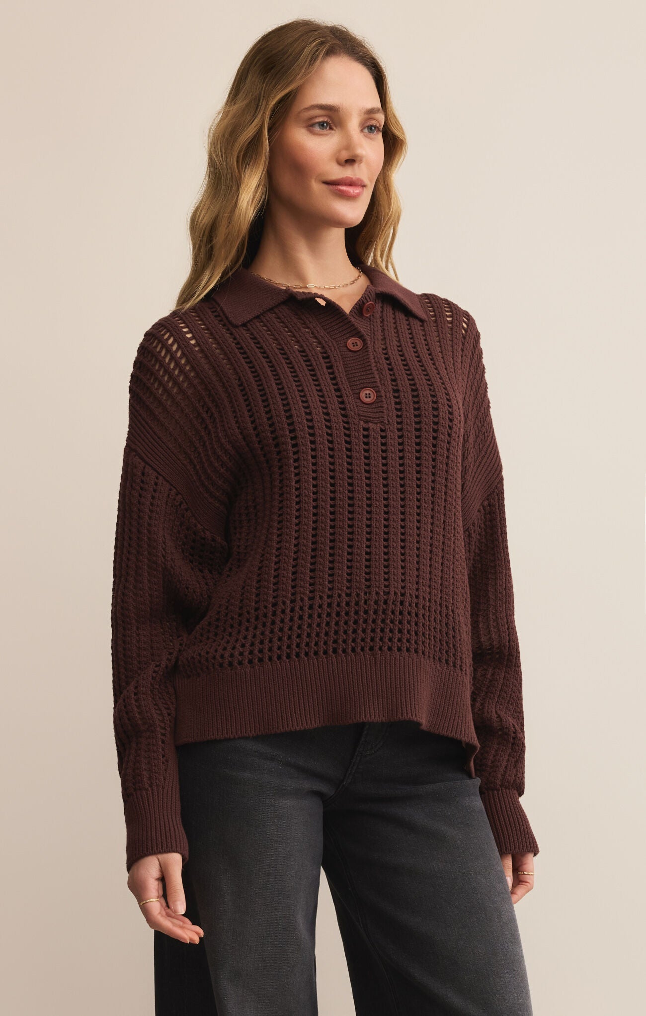 Looking Glass Polo Sweater - Beloved Boutique
