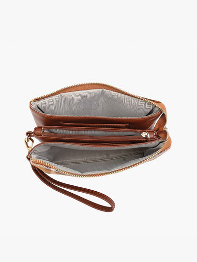 M013 - PLD Riley Plaid 3 Compartment Crossbody/Wristlet - Beloved Boutique