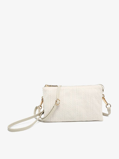 M013CHVKN Riley Chevron Knit 3 Compartment Crossbody/Wristlet - Beloved Boutique