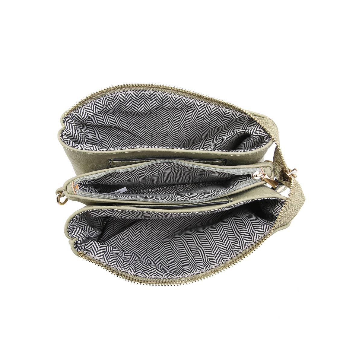 M013COW Riley Cow 3 Compartment Crossbody/Wristlet - Beloved Boutique