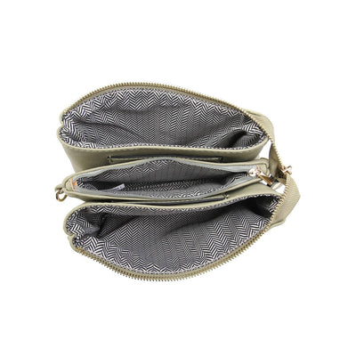 M013COW Riley Cow 3 Compartment Crossbody/Wristlet - Beloved Boutique