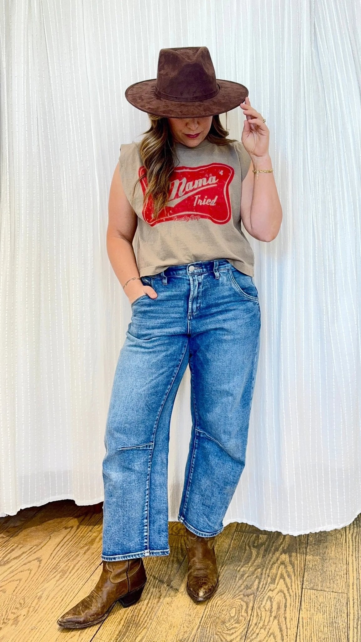 Mama Tried Boxy Muscle Top - Beloved Boutique