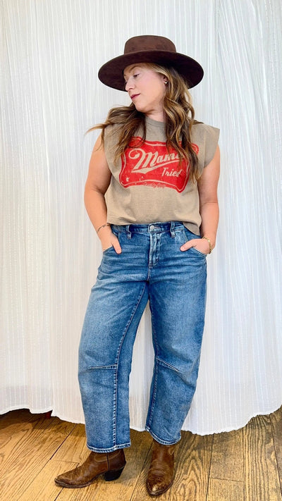 Mama Tried Boxy Muscle Top - Beloved Boutique