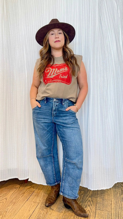 Mama Tried Boxy Muscle Top - Beloved Boutique