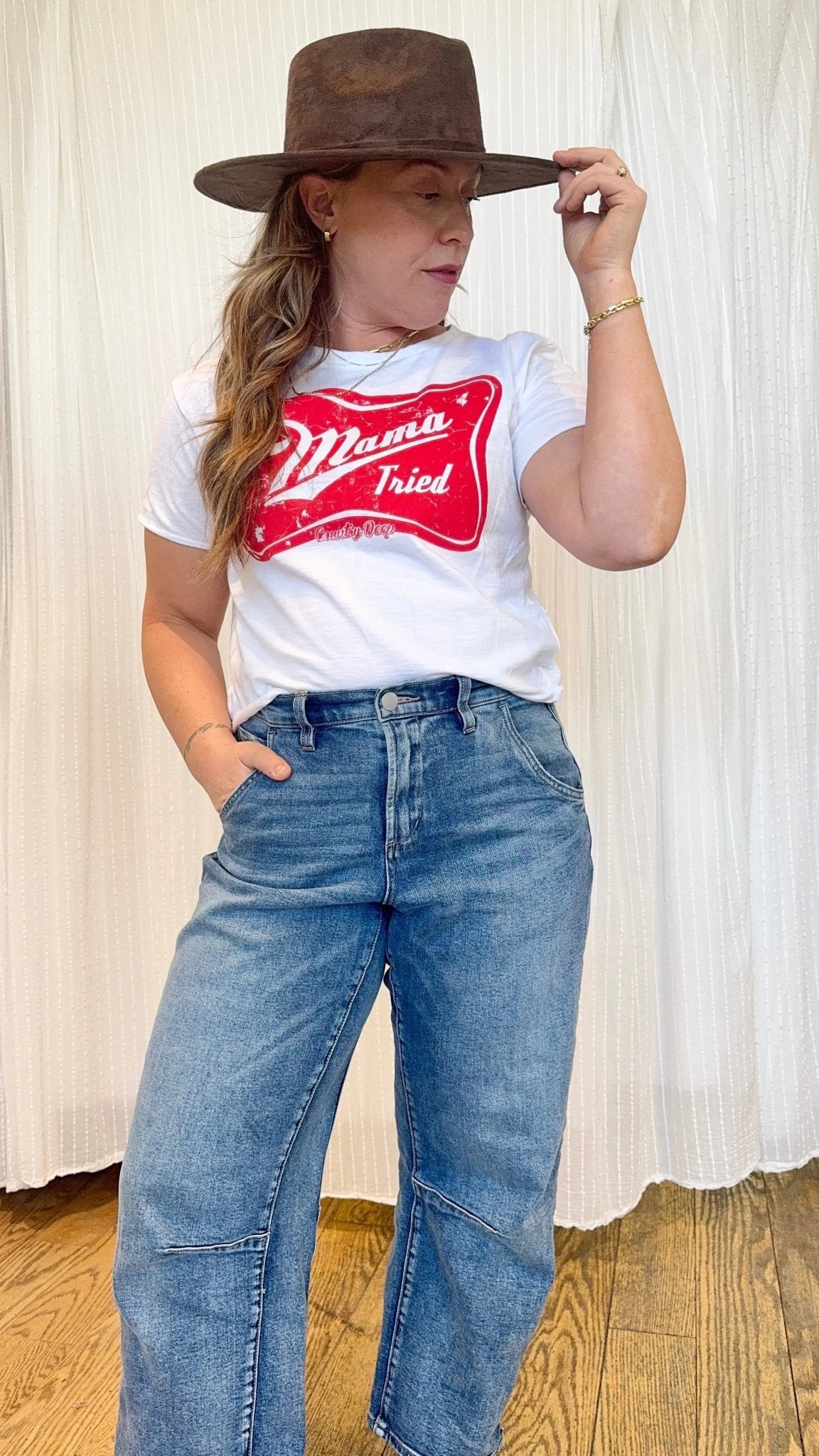 Mama Tried Crop Tee - Beloved Boutique