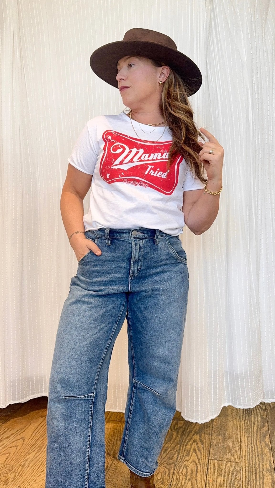 Mama Tried Crop Tee - Beloved Boutique