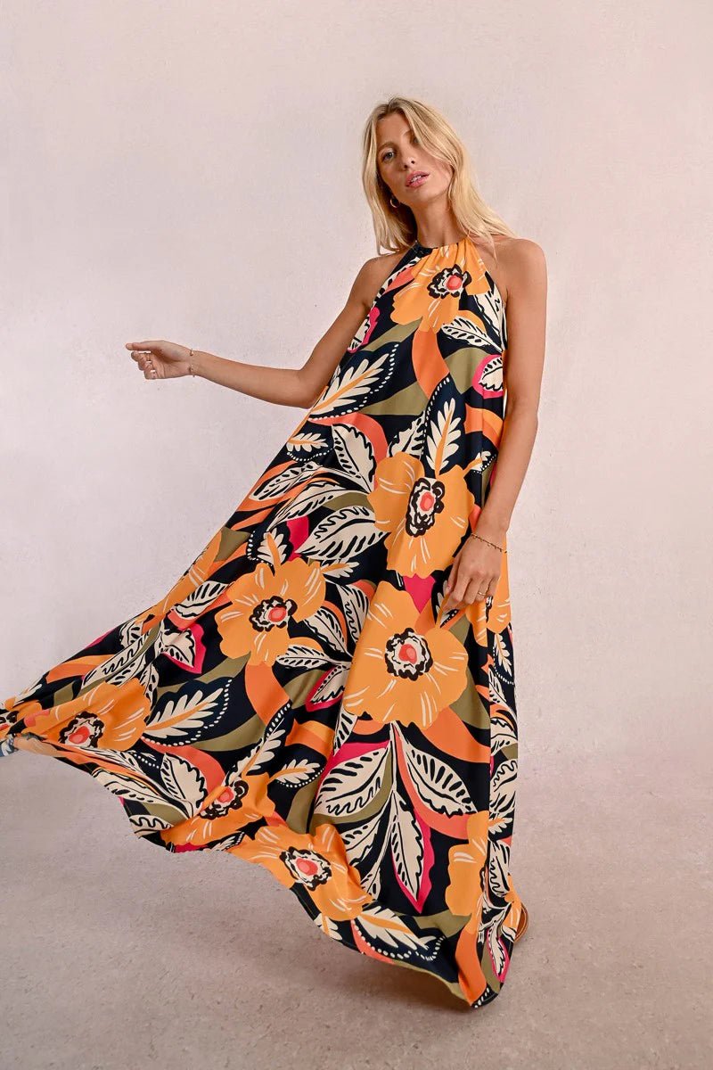 Mango Halter Dress - Beloved Boutique