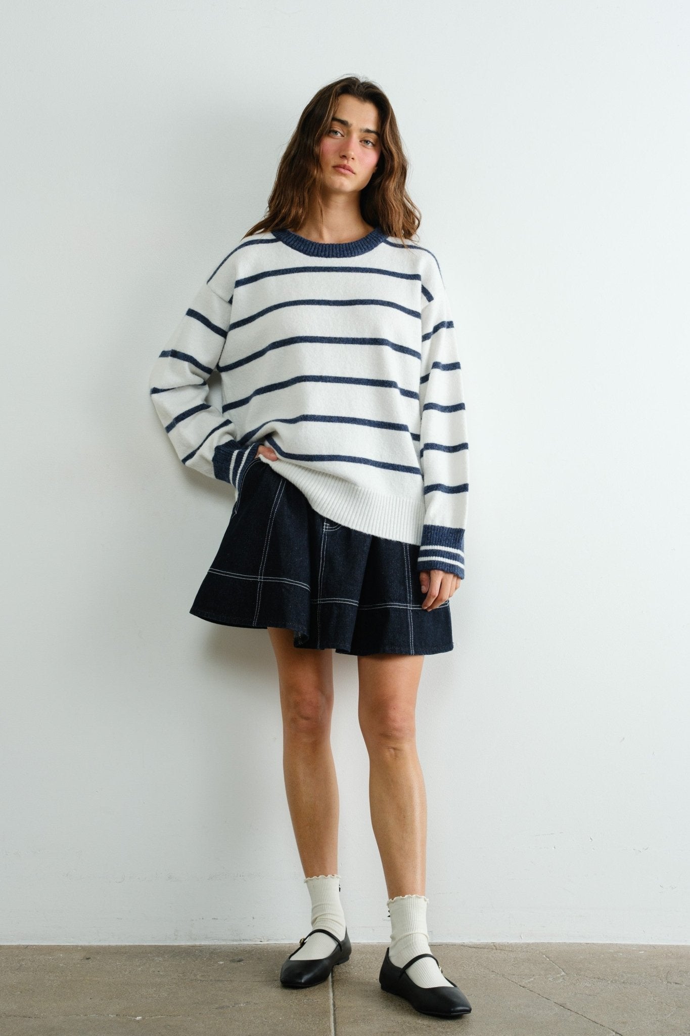 Mia Striped Sweater - Beloved Boutique