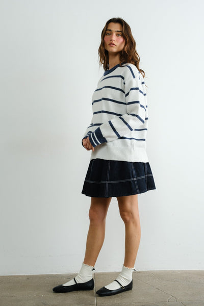 Mia Striped Sweater - Beloved Boutique