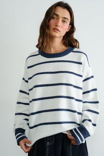 Mia Striped Sweater - Beloved Boutique