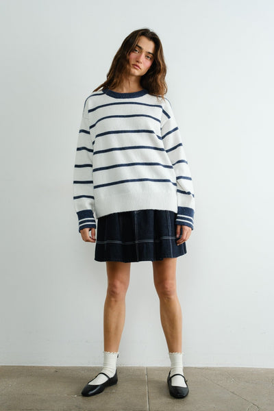Mia Striped Sweater - Beloved Boutique