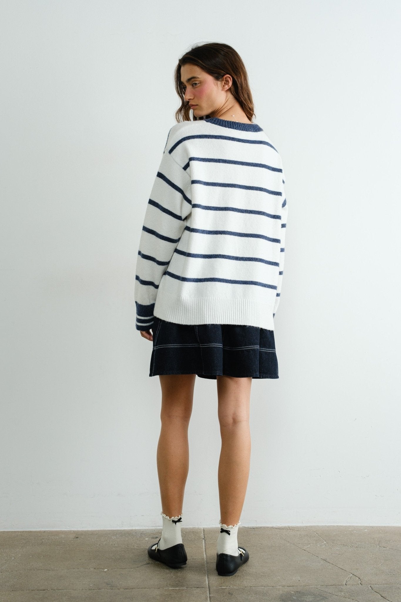 Mia Striped Sweater - Beloved Boutique