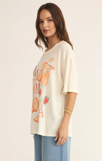 Mimosa SoCal Oversized Tee - Beloved Boutique