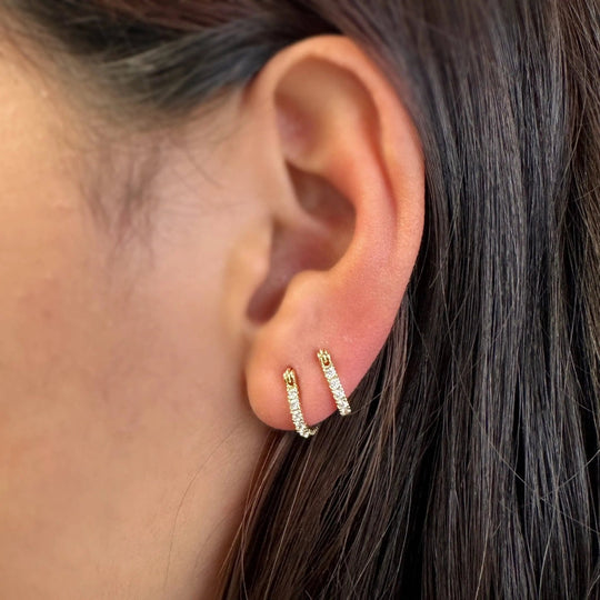 Mini CZ Clicker Earrings - Beloved Boutique