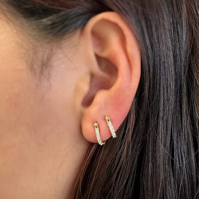 Mini CZ Clicker Earrings - Beloved Boutique