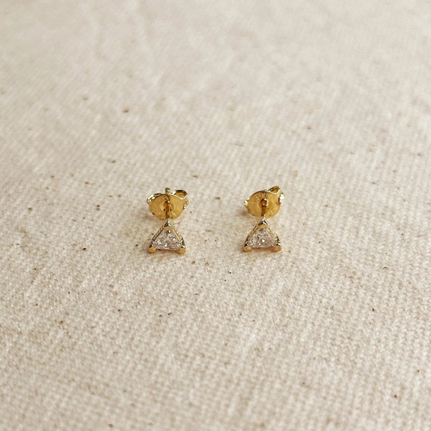 Mini CZ Triangle Stud - Beloved Boutique