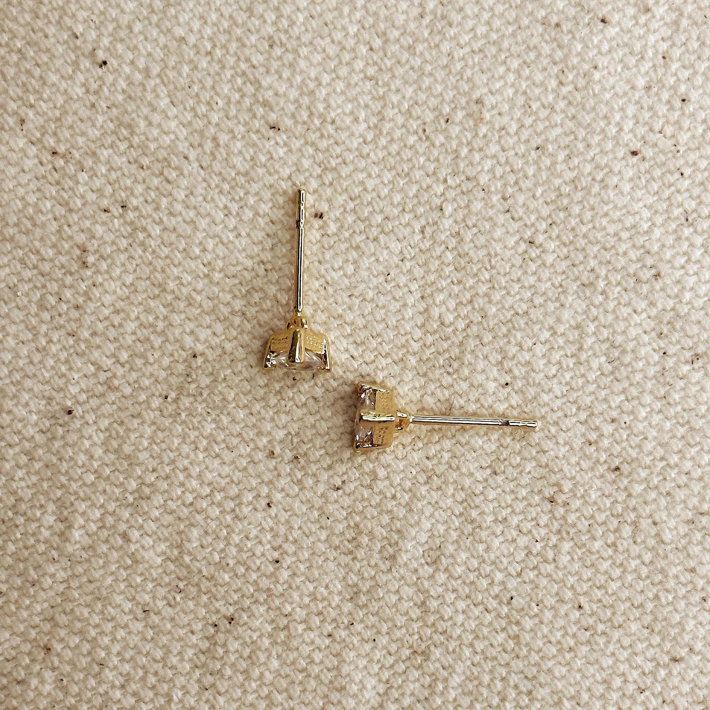Mini CZ Triangle Stud - Beloved Boutique