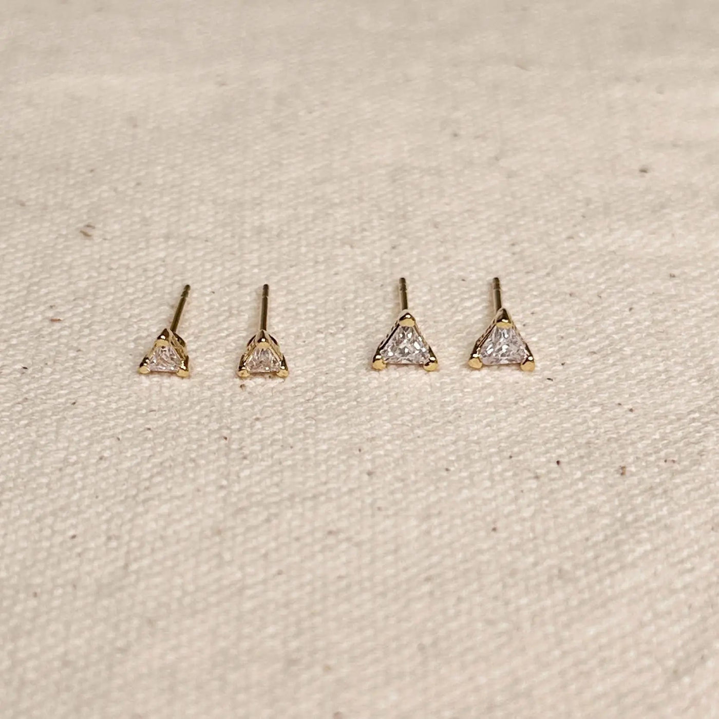 Mini CZ Triangle Stud - Beloved Boutique