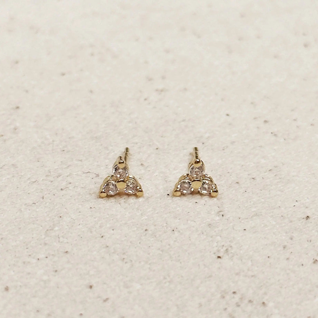 Mini Flower CZ Stud Earrings - Beloved Boutique