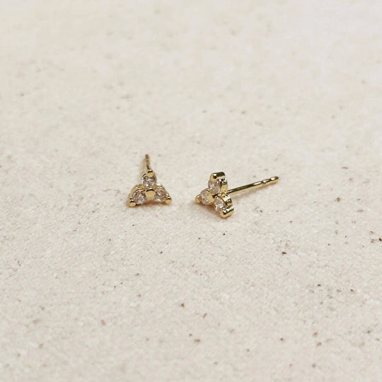 Mini Flower CZ Stud Earrings - Beloved Boutique