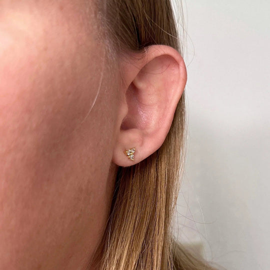 Mini Flower CZ Stud Earrings - Beloved Boutique