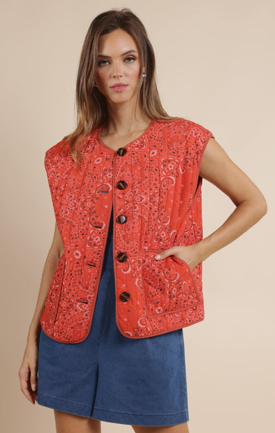 Music Fest Cotton Bandana Quilt Vest - Beloved Boutique