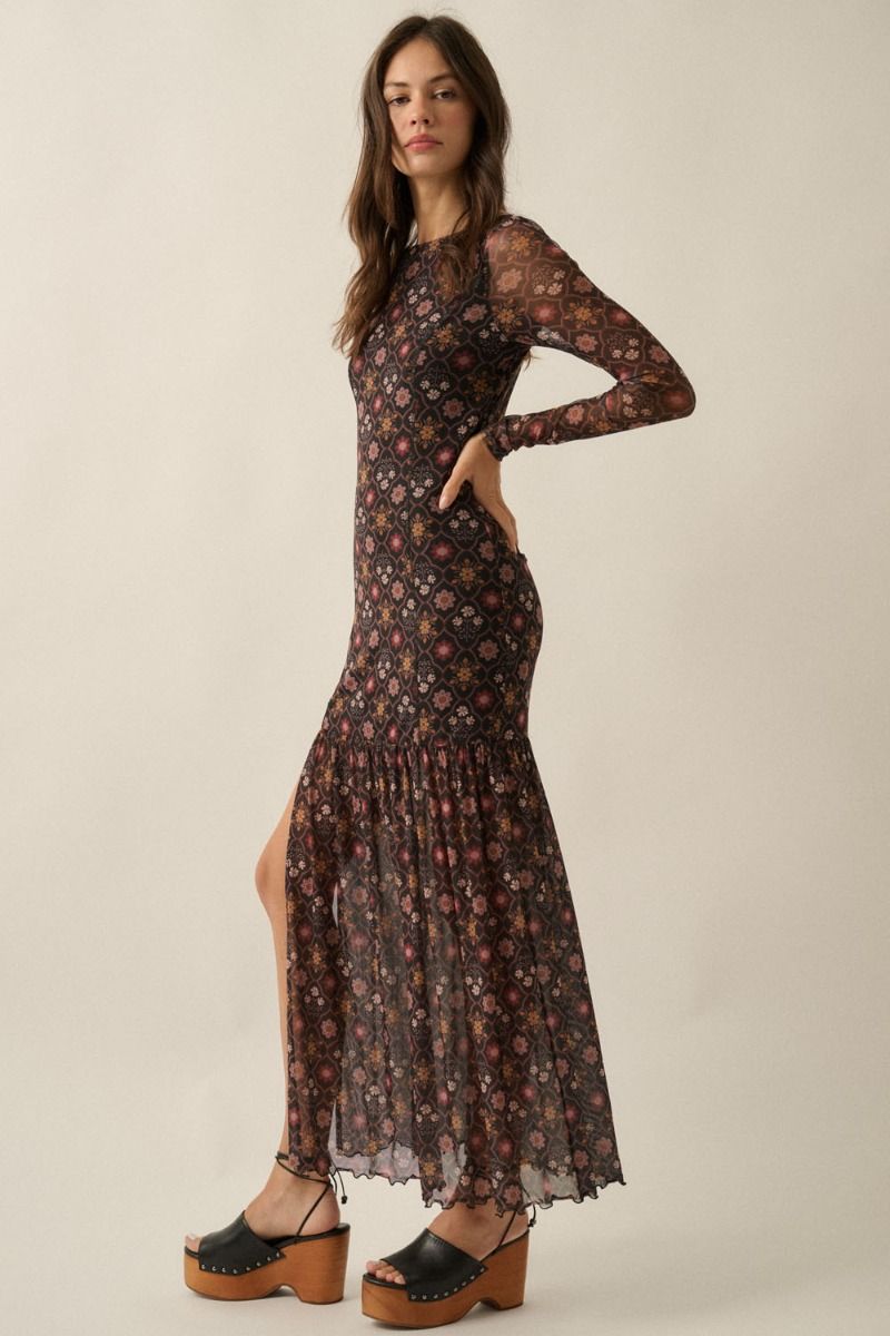 Birdie Mesh Maxi Dress
