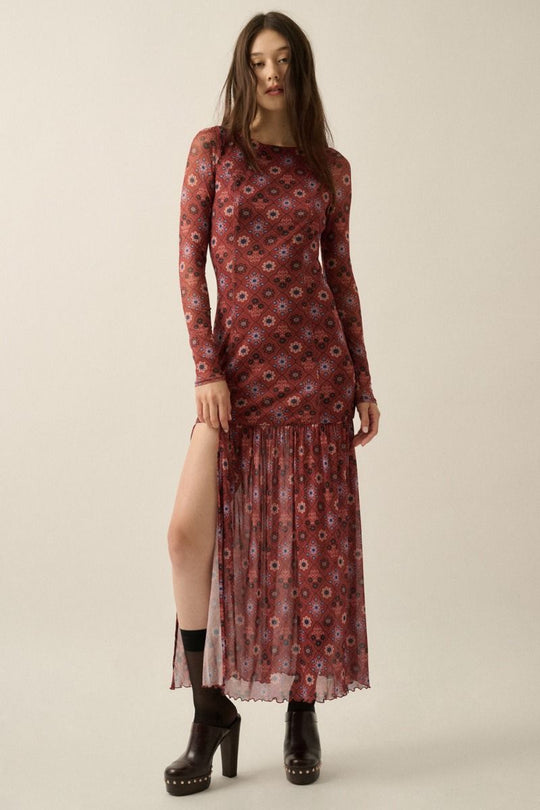 Birdie Mesh Maxi Dress