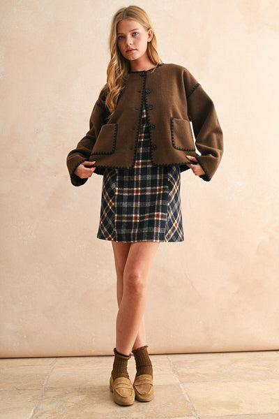 Nova Stitched Jacket - Beloved Boutique