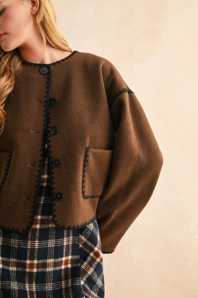Nova Stitched Jacket - Beloved Boutique