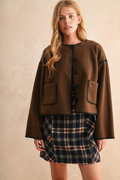 Nova Stitched Jacket - Beloved Boutique