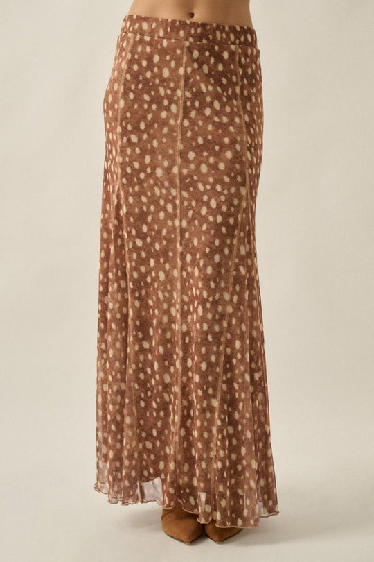 Oh Deer Mesh Maxi Skirt