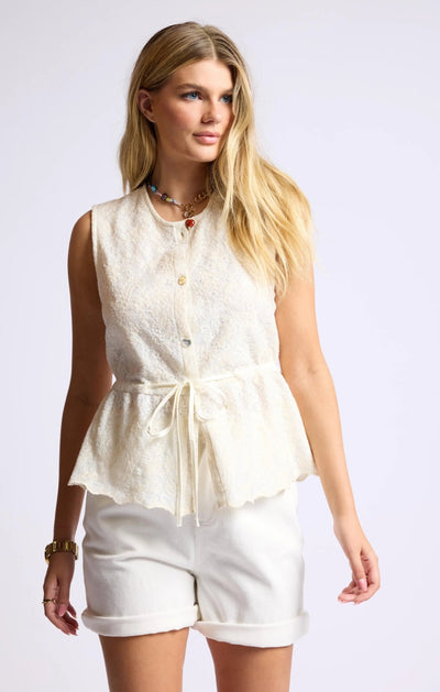 On The Stroll Embroidered Belt Vest - Beloved Boutique