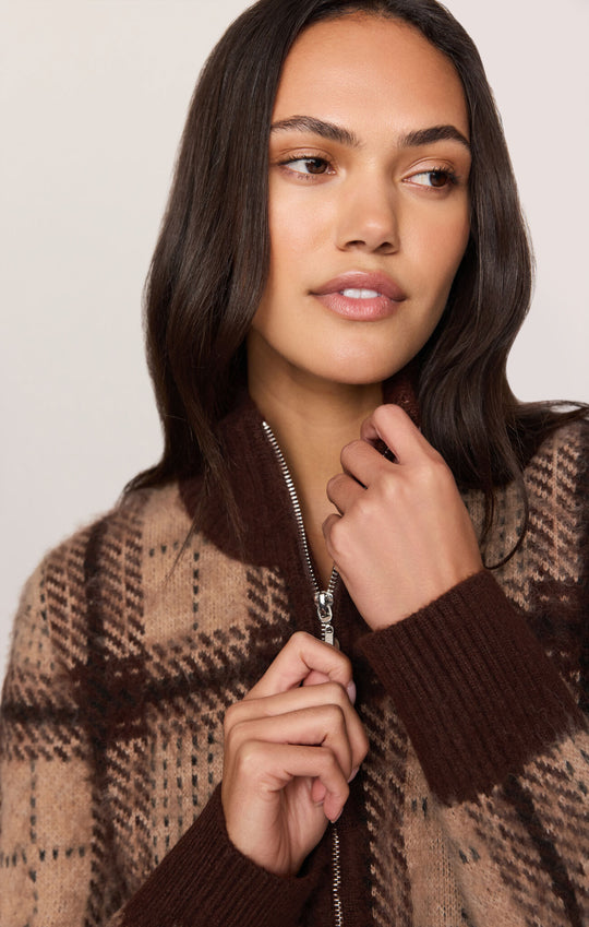 Frostline Plaid Cardigan