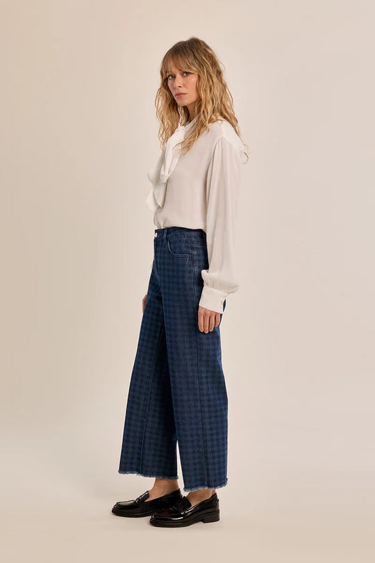 Sarah Checkered Denim