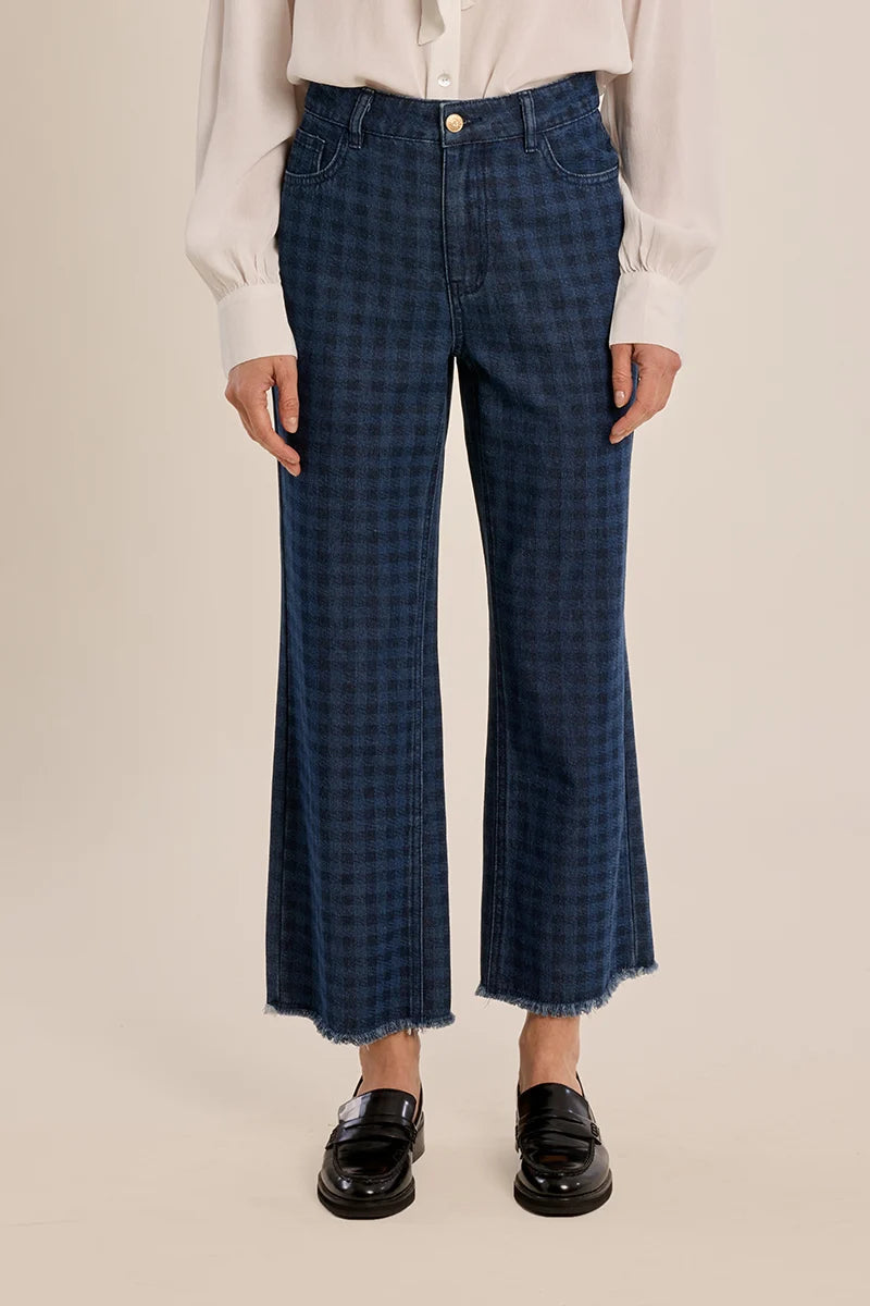 Sarah Checkered Denim