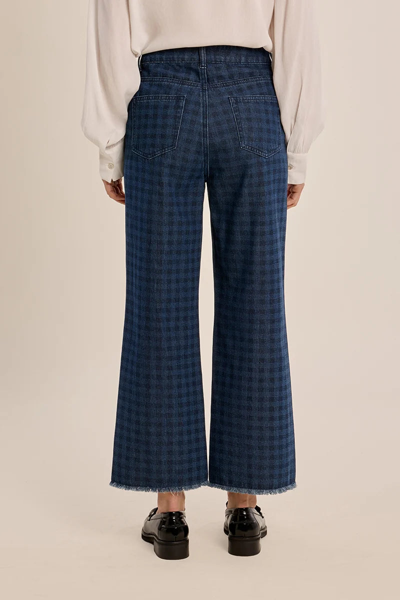 Sarah Checkered Denim