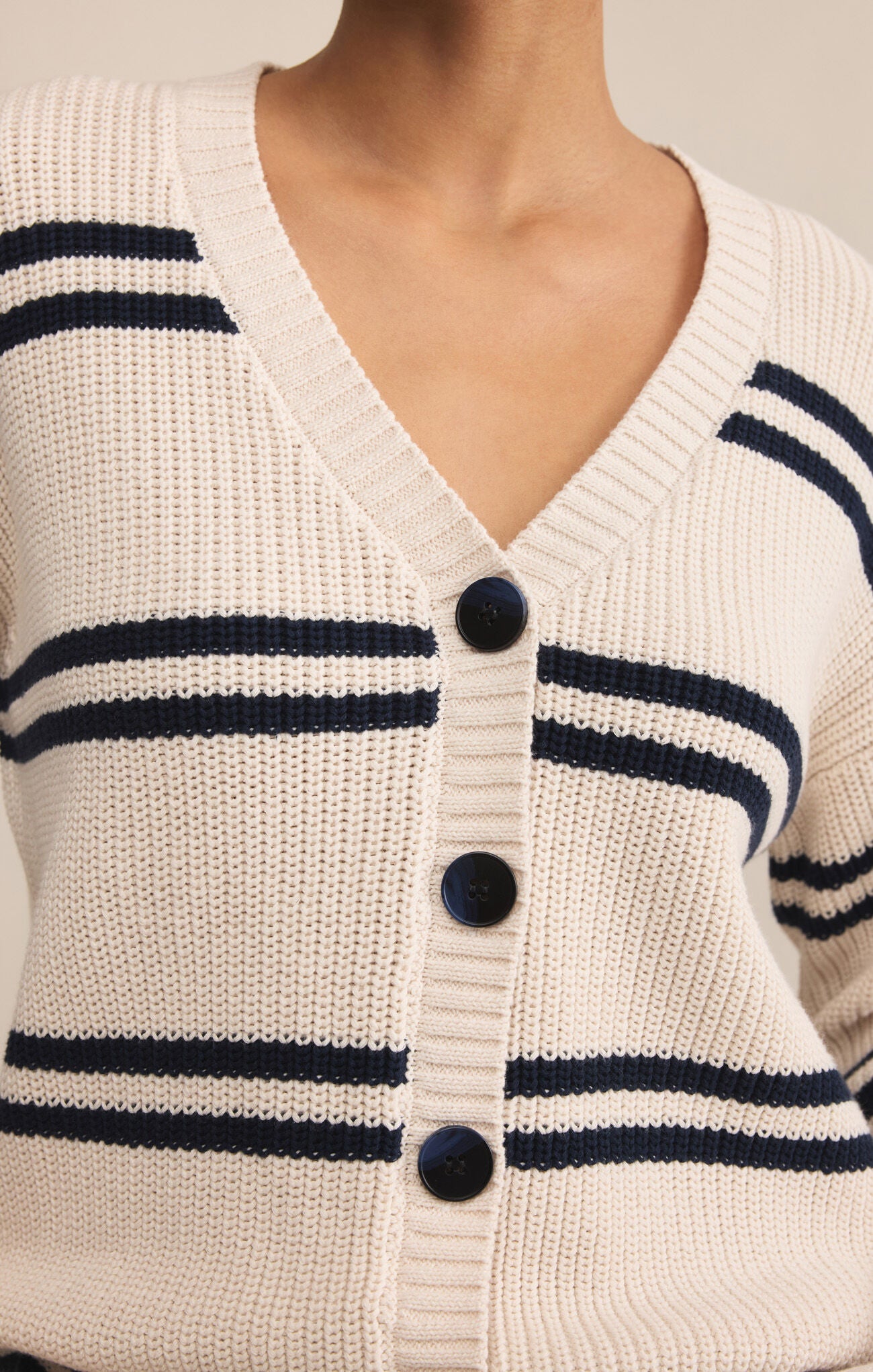 Boyfriend Striped Cardigan