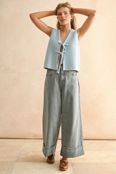 Railroad Striped Denim - Beloved Boutique