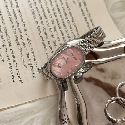 Retro Oval Dial Gold Stainless Steel Watch - Beloved Boutique