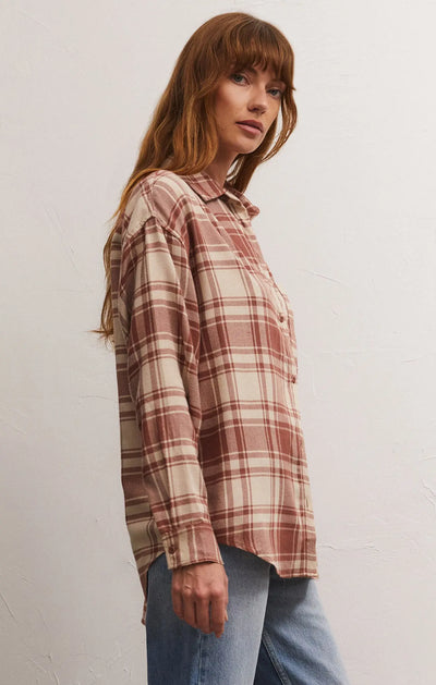 River Plaid Top