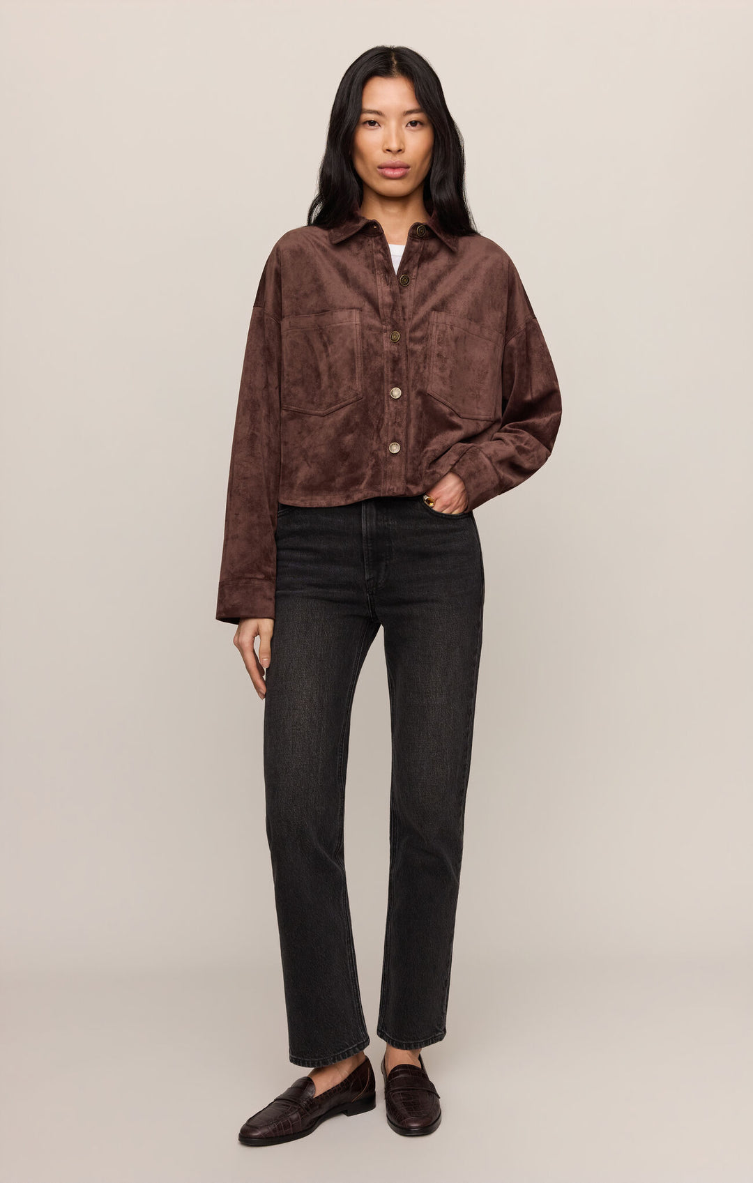 All Day Suede Cropped Jacket