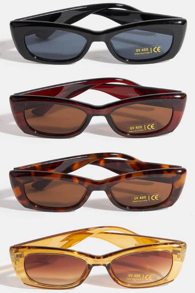 Thick Cat Eye Rectangle Sunglasses Set - Beloved Boutique