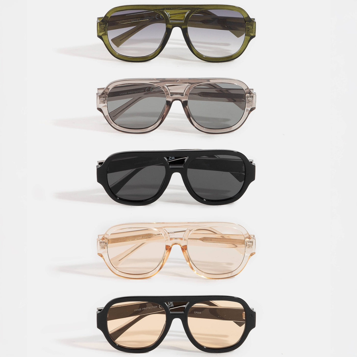Thick Frame Aviator Sunglasses Set - Beloved Boutique
