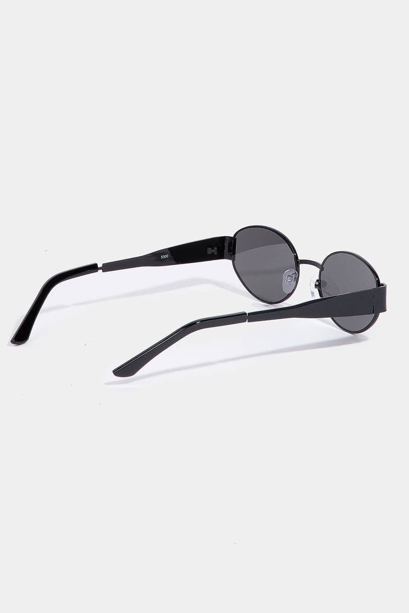 Thin Metal Oval Frame Sunglasses Set - Beloved Boutique