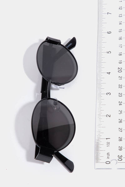 Thin Metal Oval Frame Sunglasses Set - Beloved Boutique