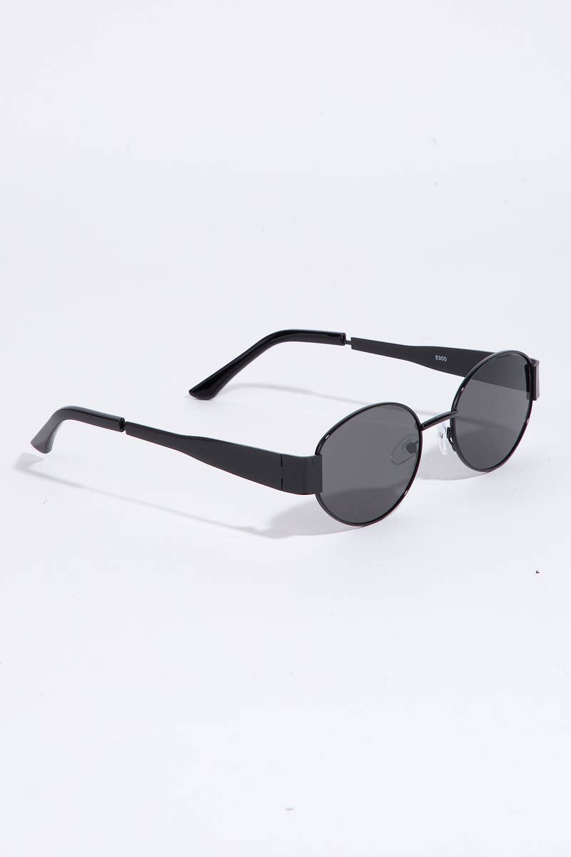 Thin Metal Oval Frame Sunglasses Set - Beloved Boutique