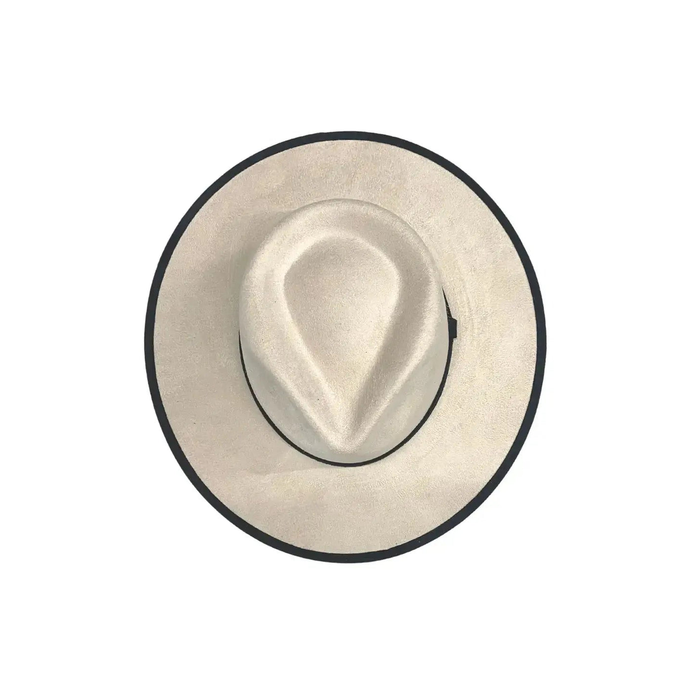 Two Toned Teardrop Vegan Suede Hat - Beloved Boutique