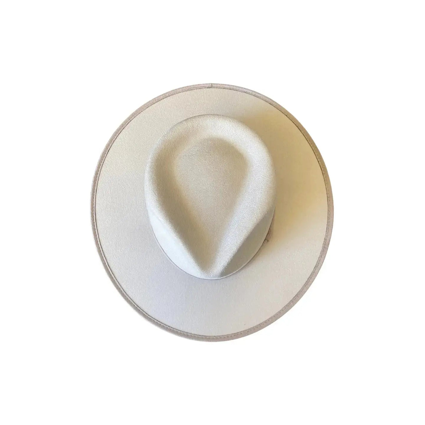 Two Toned Teardrop Vegan Suede Hat - Beloved Boutique