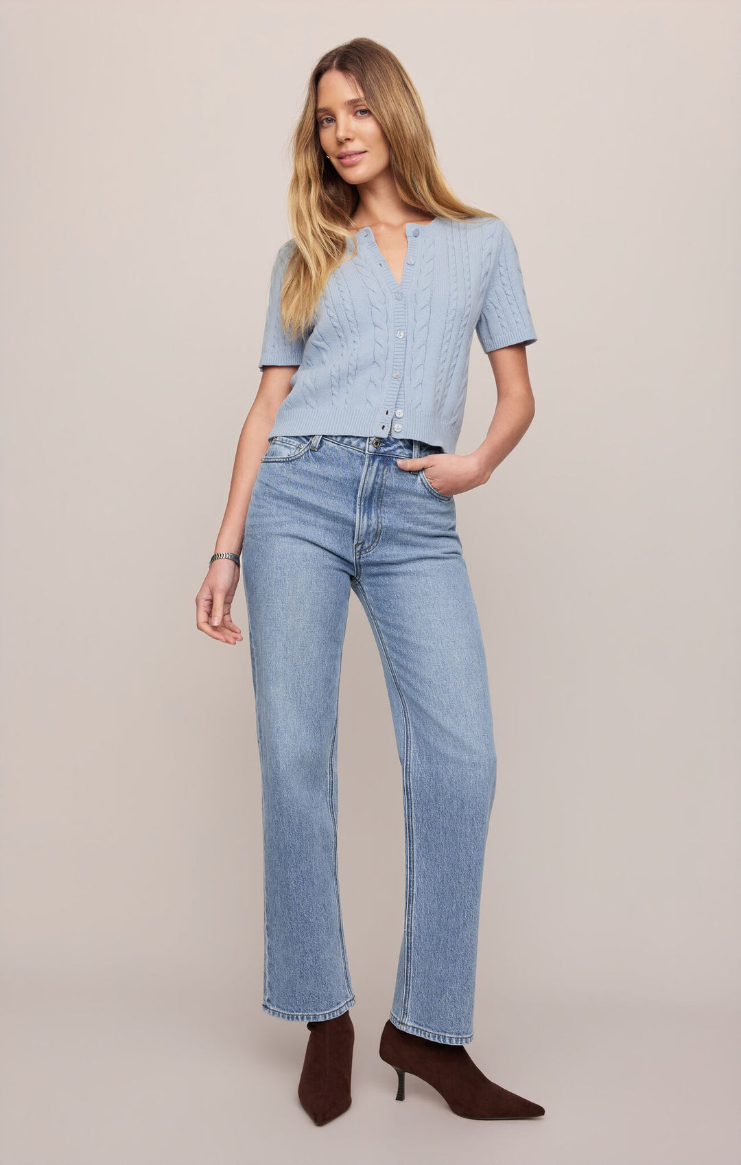The Muse High Rise Straight Denim